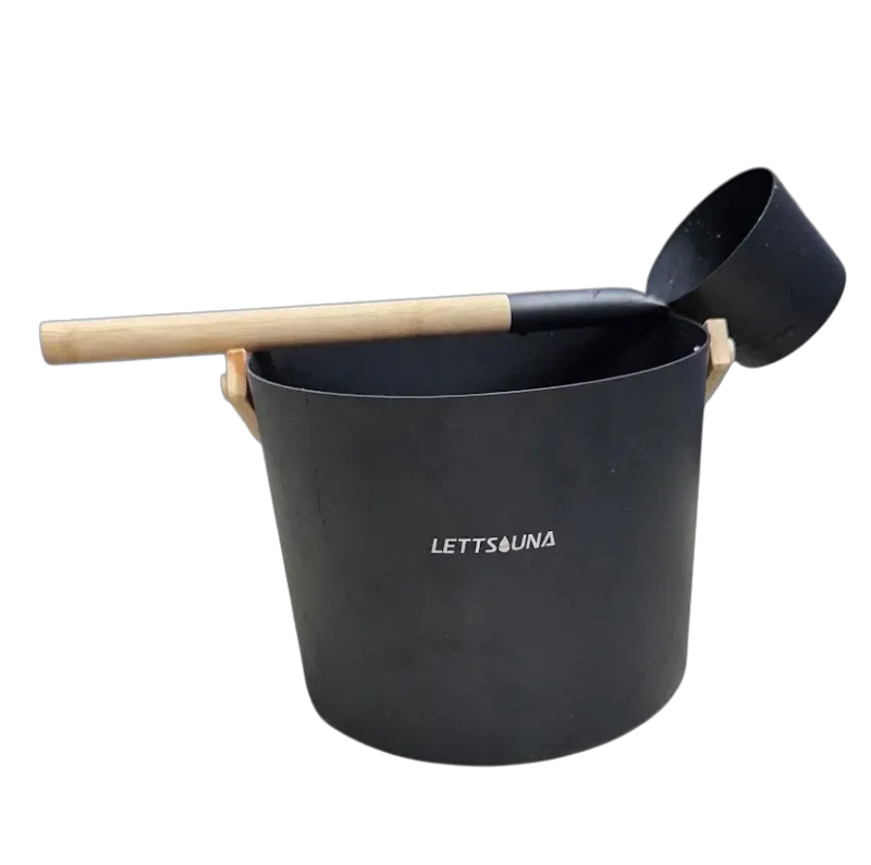 Vannbøtte og øse Lettsauna